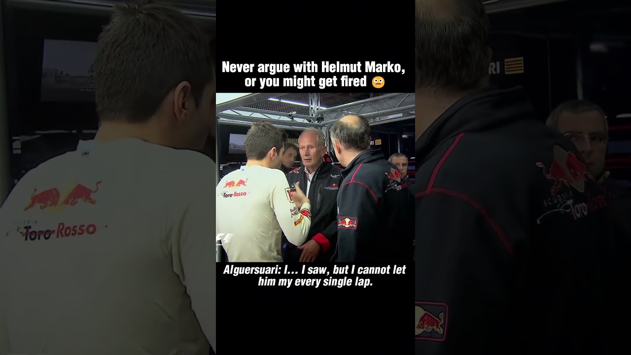 Never argue with Helmut Marko, or you might get fired 😐