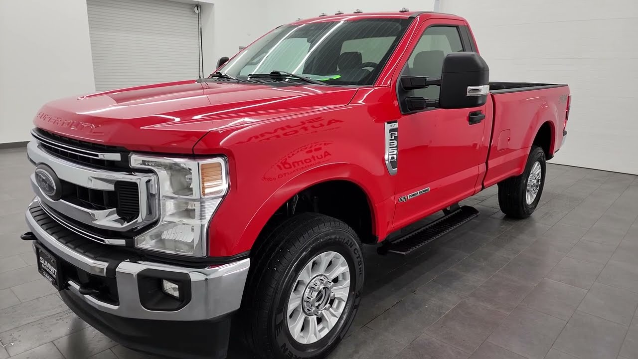 2020 FORD F350 REGULAR CAB LONGBOX POWERSTROKE DIESEL RACE RED 4K WALKAROUND 13703Z SOLD!
