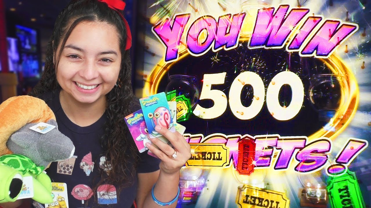 We won more Jackpots than we expected at Dave & Buster's!