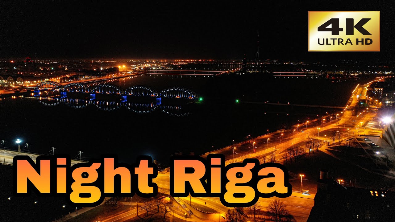Night Riga view, Latvia