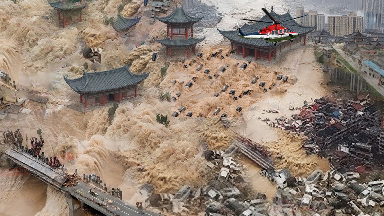 CHINA IN CRISIS: Gansu Flood Disaster Submerges Cities, Buildings Collapse, Families Trapped