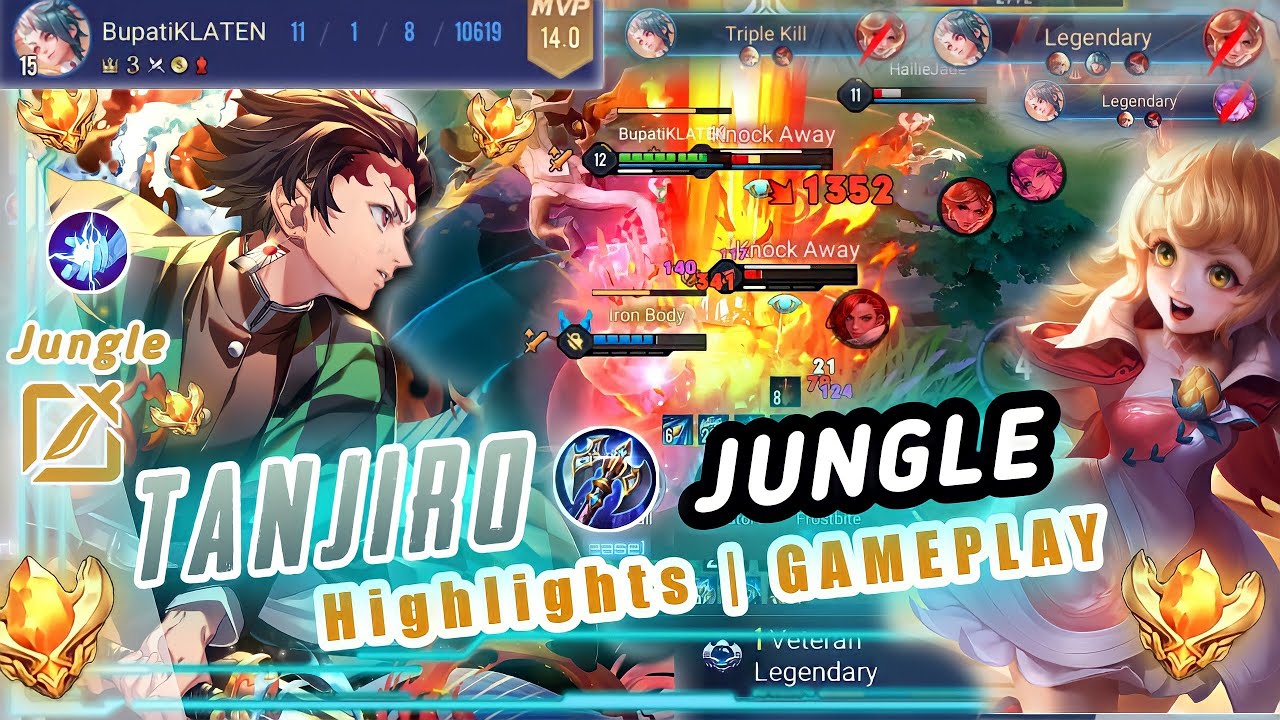 AOV TANJIRO Jungle PRO GAMEPLAY | YAN Jungler - ARENA OF VALOR