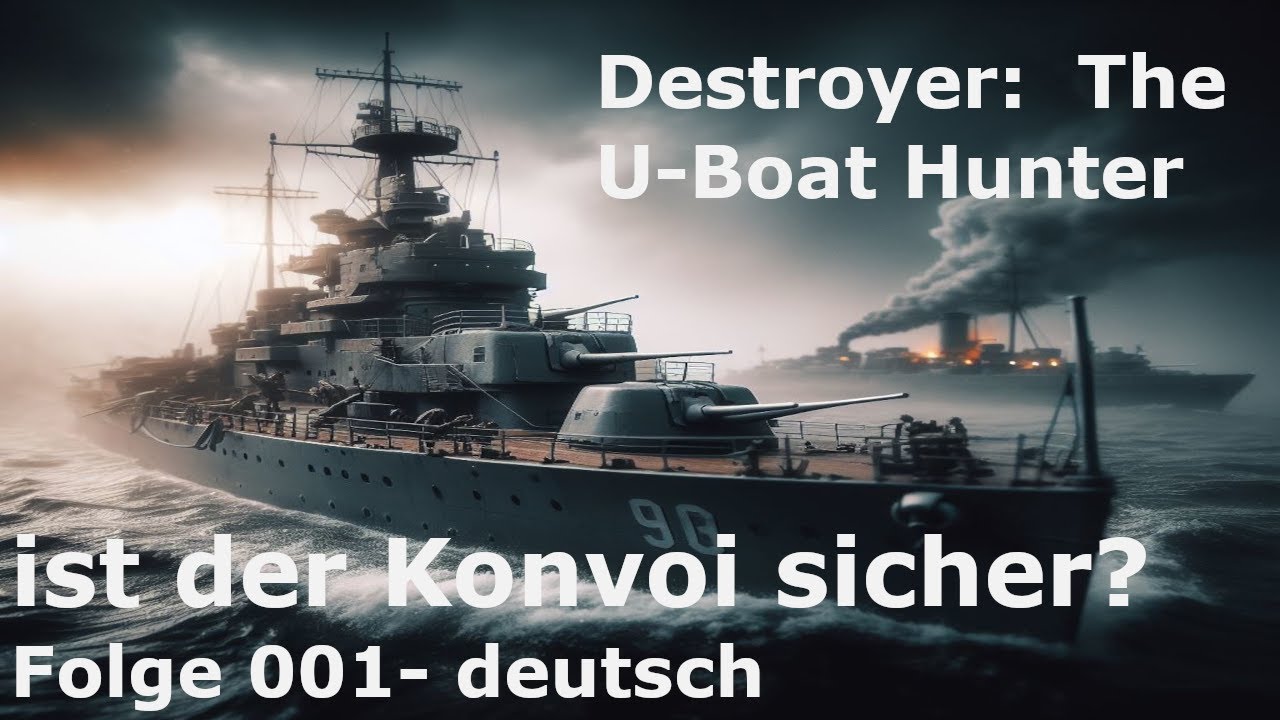 ни один конвой не в безопасности — Destroyer: The U-Boat Hunter, геймплей на немецком языке