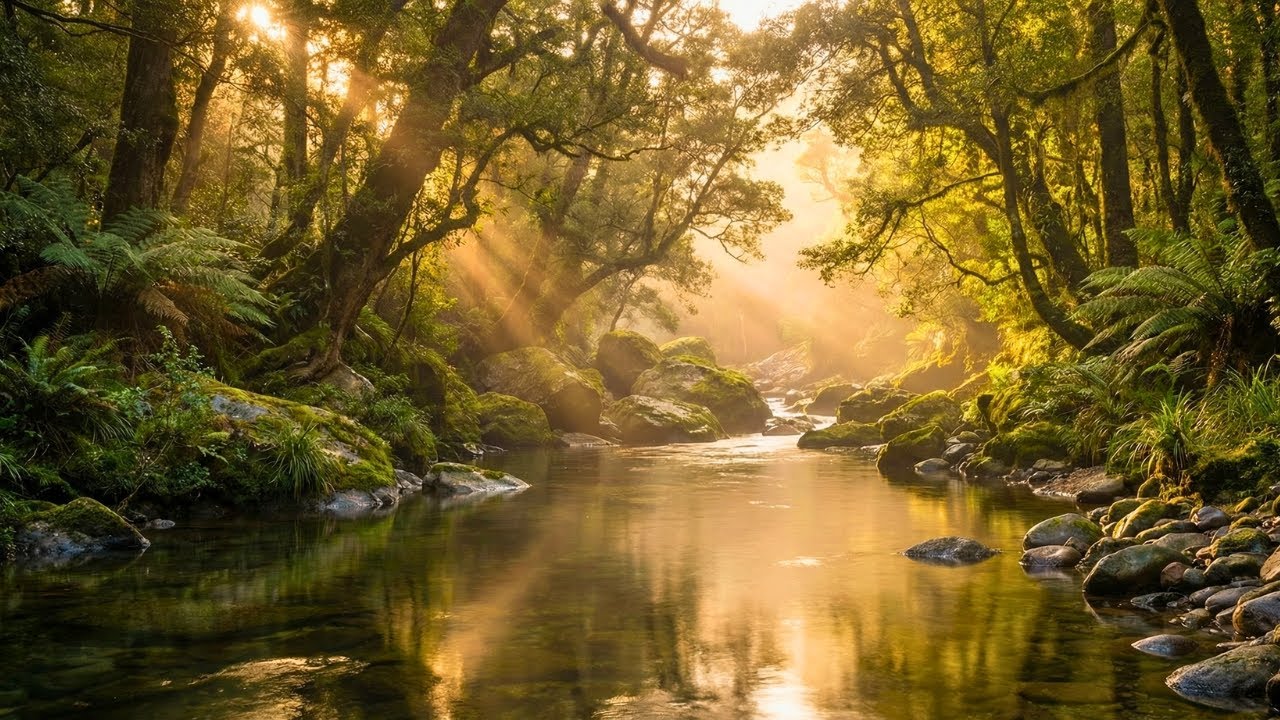 Quiet Renewal Stress Relief Medicine in River Morning Light for Mental Calm ✨