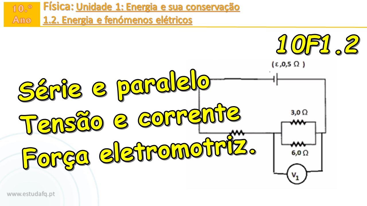 10.º ano | F1.2 | Circuitos com associações em série e em paralelo