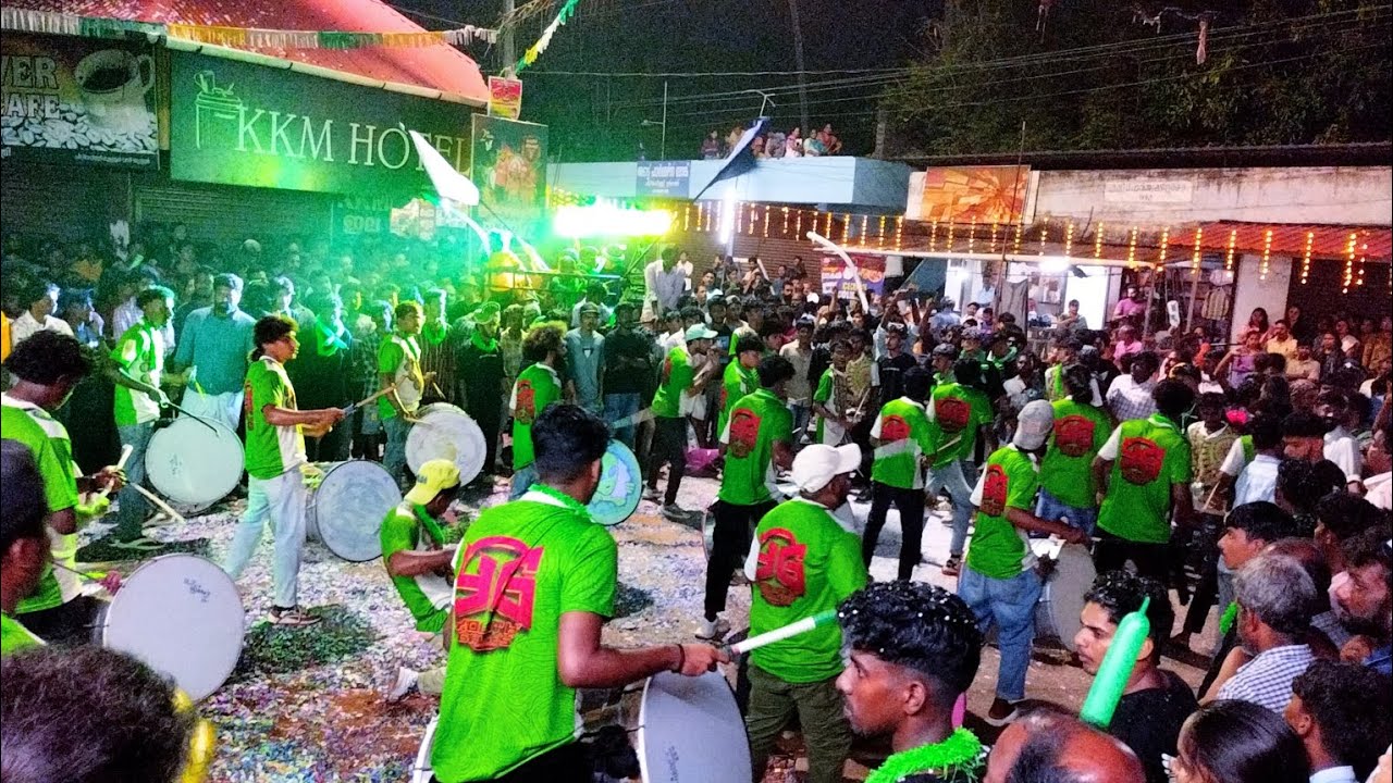 Youth gales nasik dhol💚💥💥  എൻ്റെ പൊന്നോ ഇജ്ജാതി പെട ⚡⚡ night performance in chittilappilly perunal