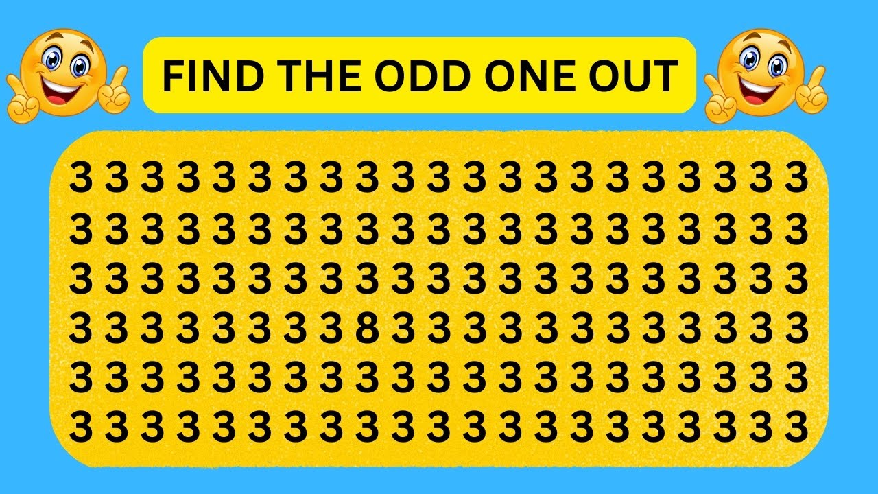 👉🏻FIND THE ODD ONE OUT | NUMBERS, LETTERS & EMOJIS HARD VISUAL RIDDLES EDITION..