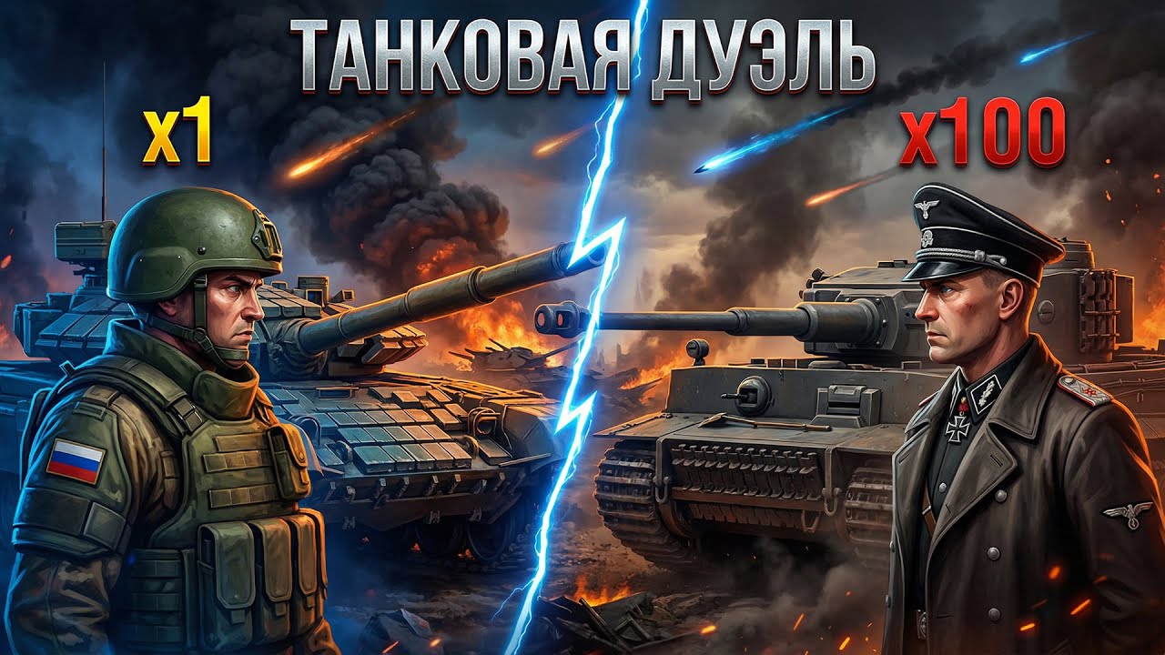 Что если Т-90М «ПРОРЫВ» выйдет против сотни ТИГРОВ и ПАНТЕР?