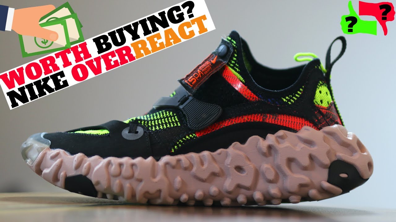 Worth Buying $180 Nike OVERREACT FLYKNIT ISPA REVIEW & ON FEET! (Most React EVER?)
