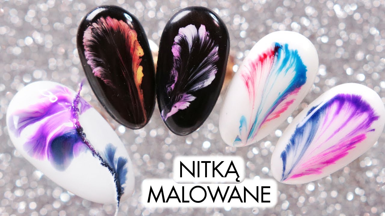 THREAD NAILS - Окрашенная резьба ногтей ★ простой гибридный декор * Candymona