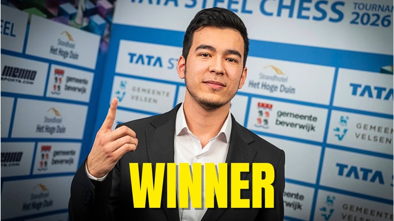 Nodirbek Abdusattorov Wins Tata Steel | Defeats Arjun Erigaisi in Final Round
