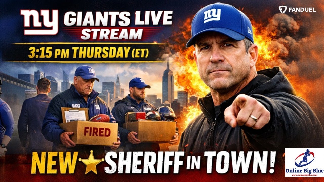 New York Giants John Harbaugh Cleaning House! Live Today 3:15pm (EST)