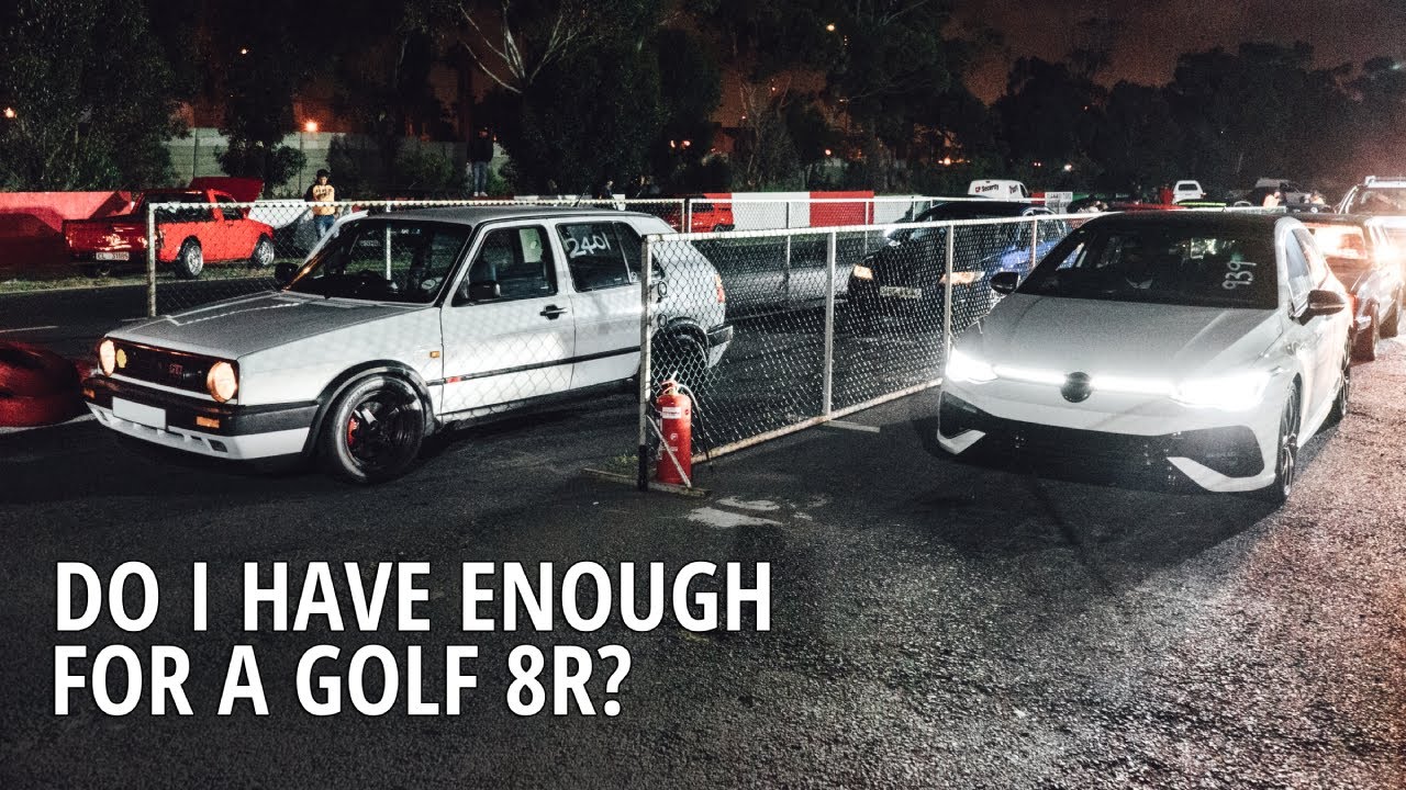 1.8T Mk2 GTI vs Mk8 Golf R, AWD 16vT Mk1 Citi Golf & 16v ITB Caddy | Killarney Robot Racing