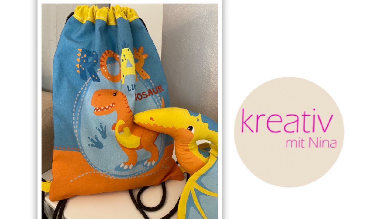 Tunnelzug n&auml;hen 🧵 einfach f&uuml;r Anf&auml;nger selber machen Kullaloo n&auml;h set cut & sew Dino 🦕 ❤️😍