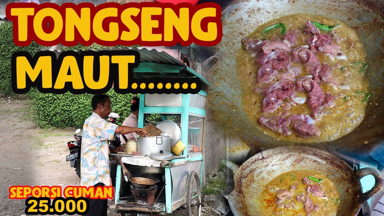 KACAU !! GEROBAKAN TAPI SELALU RAME !!!! 2 SAMPE 3 JAM LANGSUNG LUDES TONGSENG KAMBING PAK MIN !!!