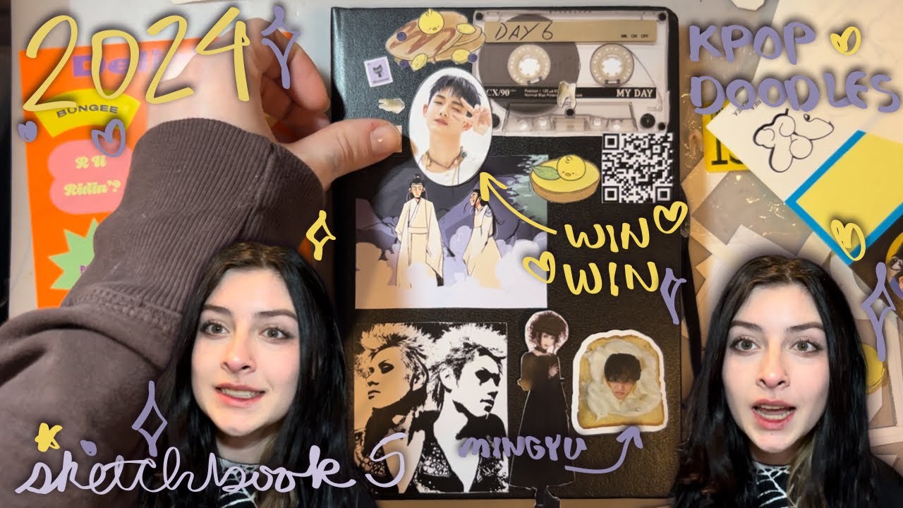 new sketchbook new year₊˚ʚ ᗢ₊˚✧ kpop doodles and deco
