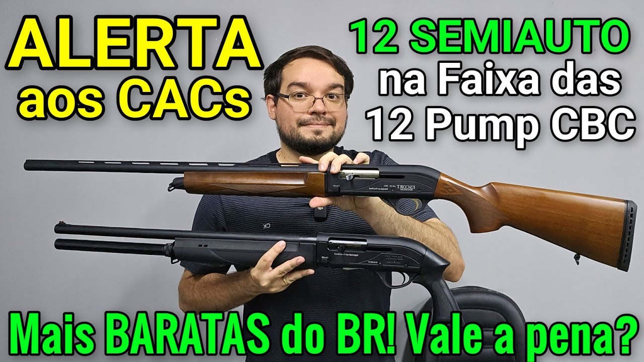 ALERTA aos CACs + 12 Semiauto MAIS ACESSÍVEL do BR! Na Faixa das PUMP da CBC e BOITO