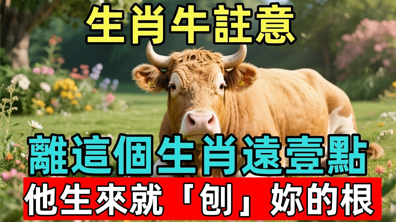 生肖牛註意！離這個生肖遠壹點，他生來就「刨」妳的根，否則破財短壽難逃，2029年前必須斬斷這段孽緣！
