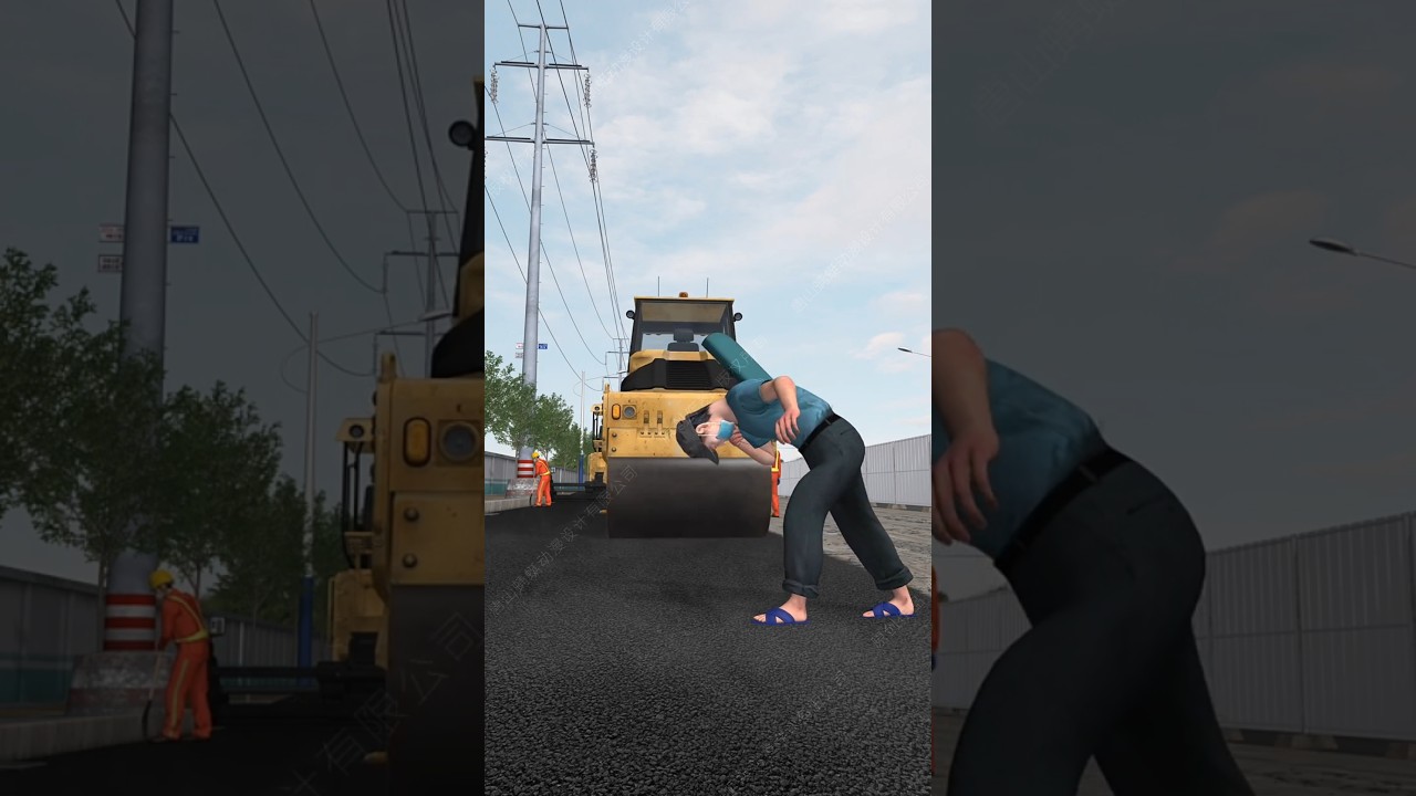 😱ACCIDENT! Man death on Bypass road construction #shorts #3danimation