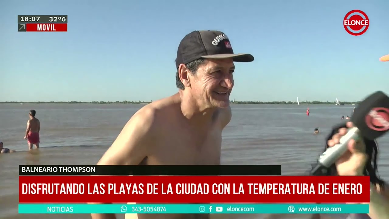 Disfrutando las playas de la ciudad con la temperatura de enero en Balneario Thompson