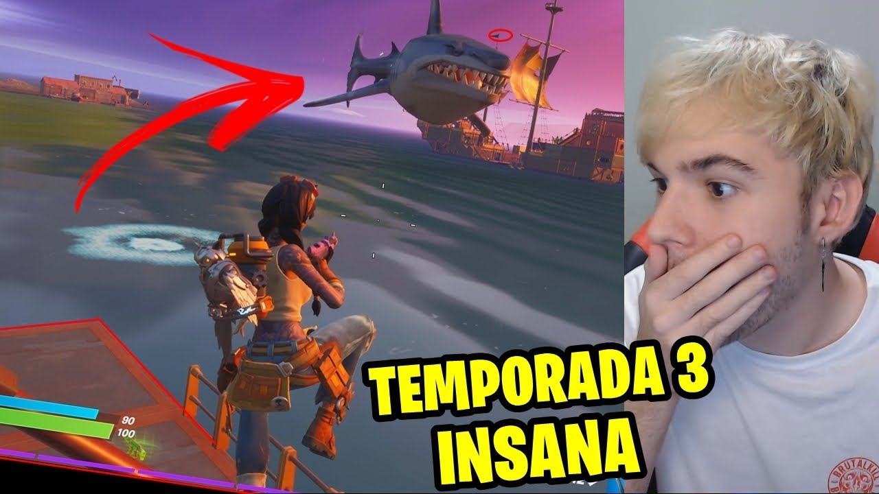 TEMPORADA 3 !!! PASSE DE BATALHA 100% , NOVA NAMORADA E RIFLE DE CA&Ccedil;A !!! - Fortnite