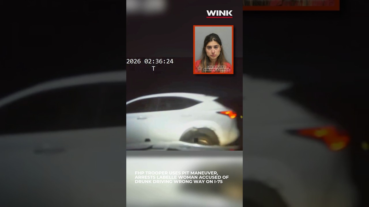 FHP trooper uses PIT maneuver, arrests Labelle woman accused of drunk driving wrong way on I-75