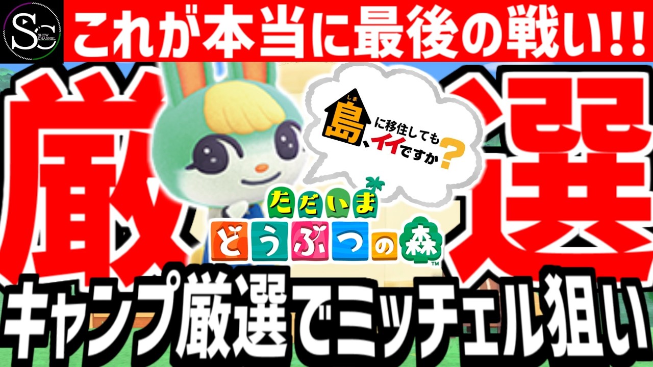 【どうぶつの森】匠帽子のGAME漫遊日記#10  ～今回がラストチャンス！キャンプサイト厳選でミッチェル狙い！～