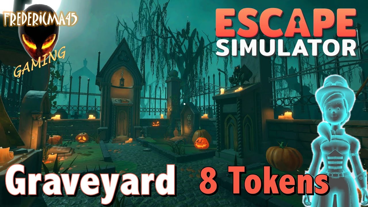 Escape Simulator GRAVEYARD Extra / 8 Tokens Location (Free Update - Halloween NEW ROOM)