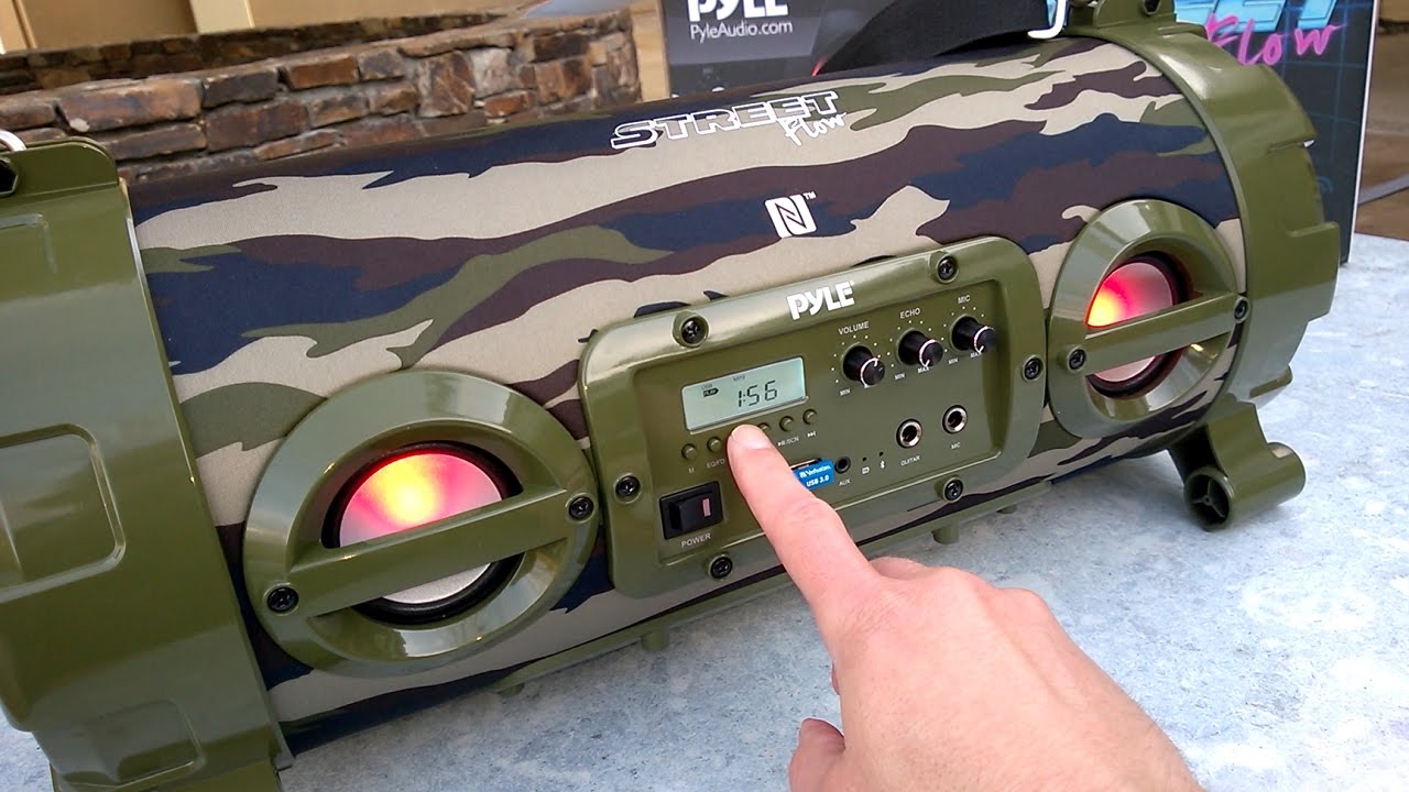 Review:  Pyle Street Flow Bluetooth Speaker PBMSPG120CM Boombox PBMSPG130BK