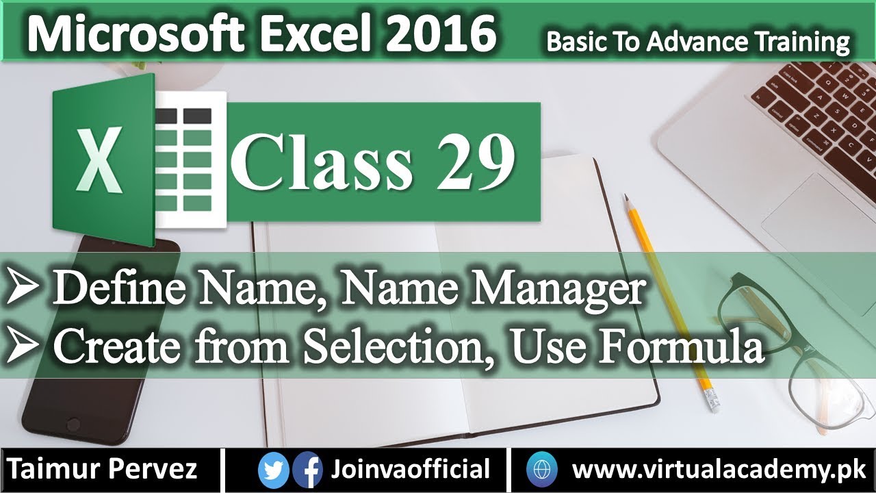 How to use Formula in Excel | Define Name | Name Manager | Create From Selection. 29