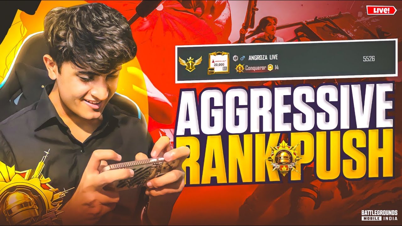 🔥Angroza Vs 99 Conqueror Players🥶 | Rank Push Tips And Tricks #bgmilive
