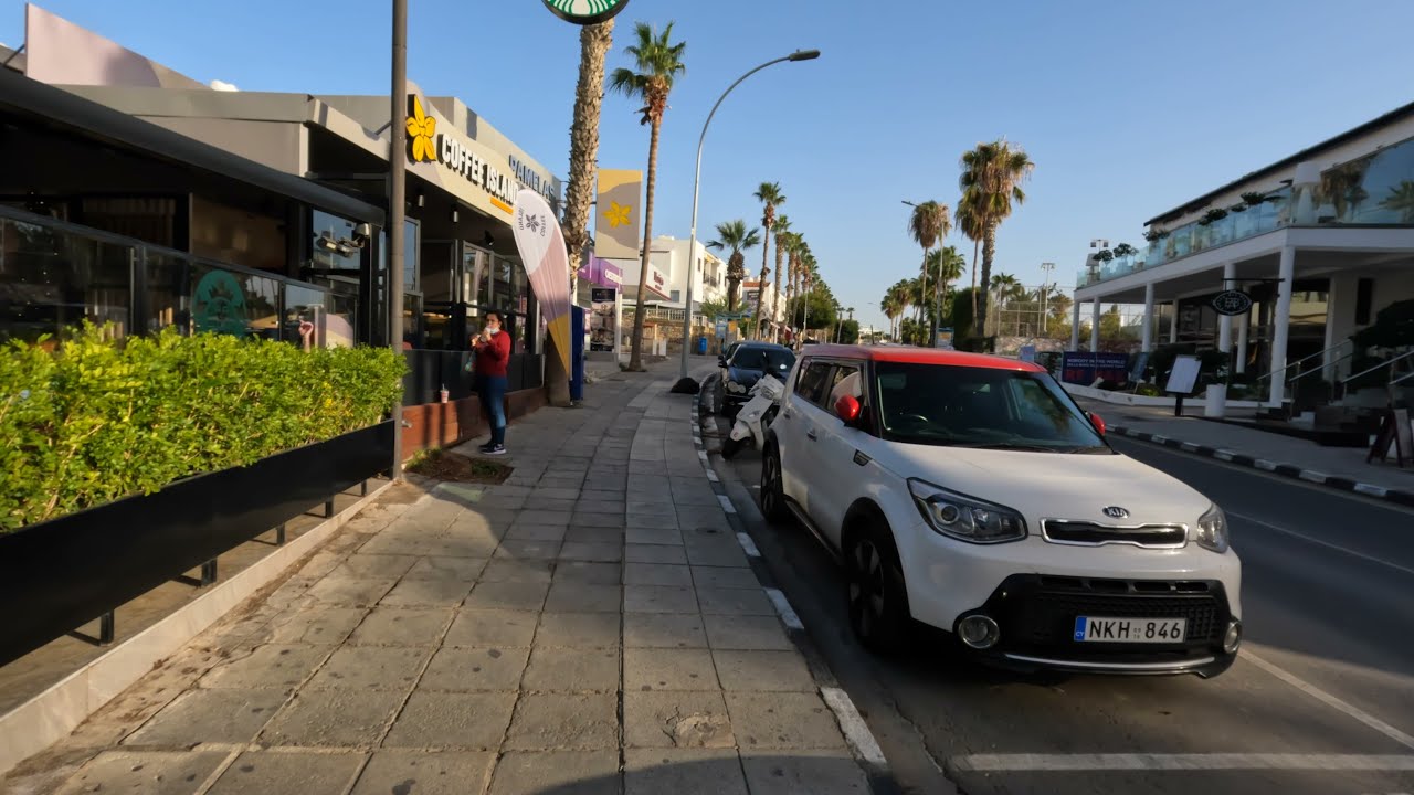 [4K] Walk from Paphos Harbour to the Last Hotel by the Sea