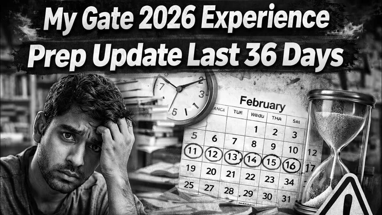 My Gate 2026 Experience | Prep Update Last 36 Days(31-Jan-2026 to 08 Feb 2026) #gate2026