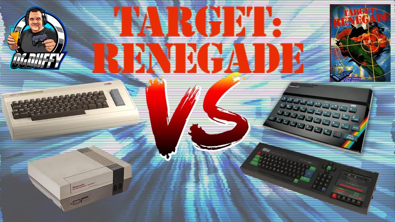 Sinclair Spectrum VS Commodore 64 VS Amstrad CPC VS Nintendo NES TARGET RENEGADE Comparison
