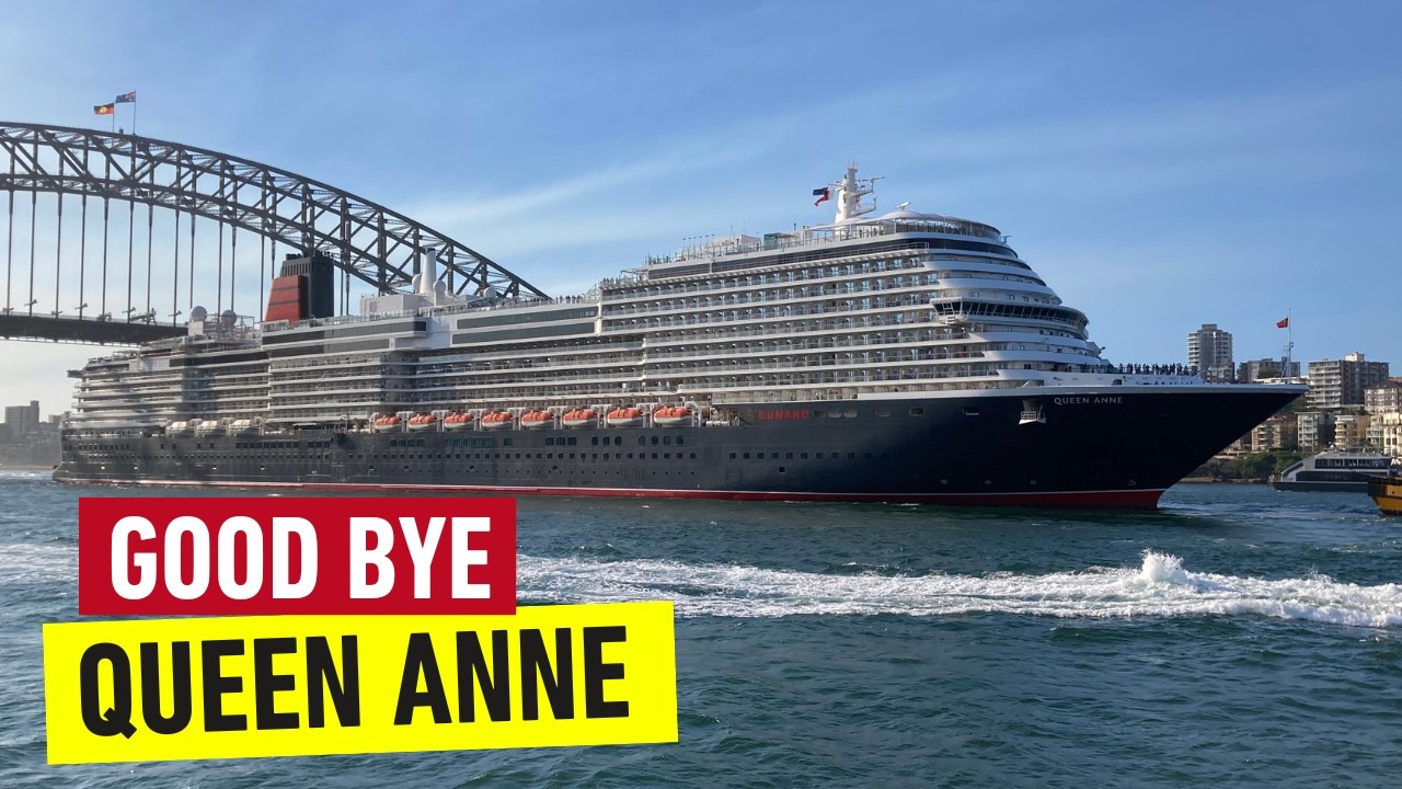 LIVE: Cunard Queen Anne's FIRST Sydney Departure