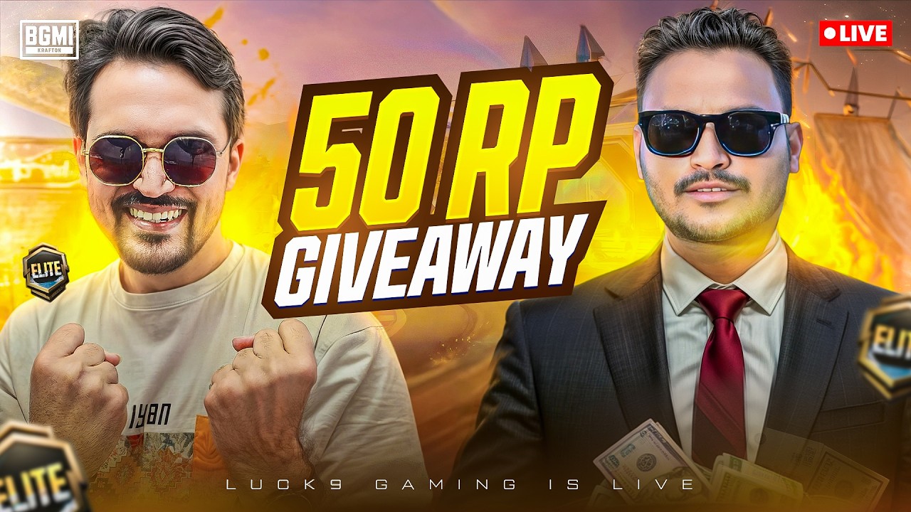 🎁50 ROYAL PASS GIVEAWAY BGMI LIVE WITH @MayurGamingClips & LUCK9 GAMING