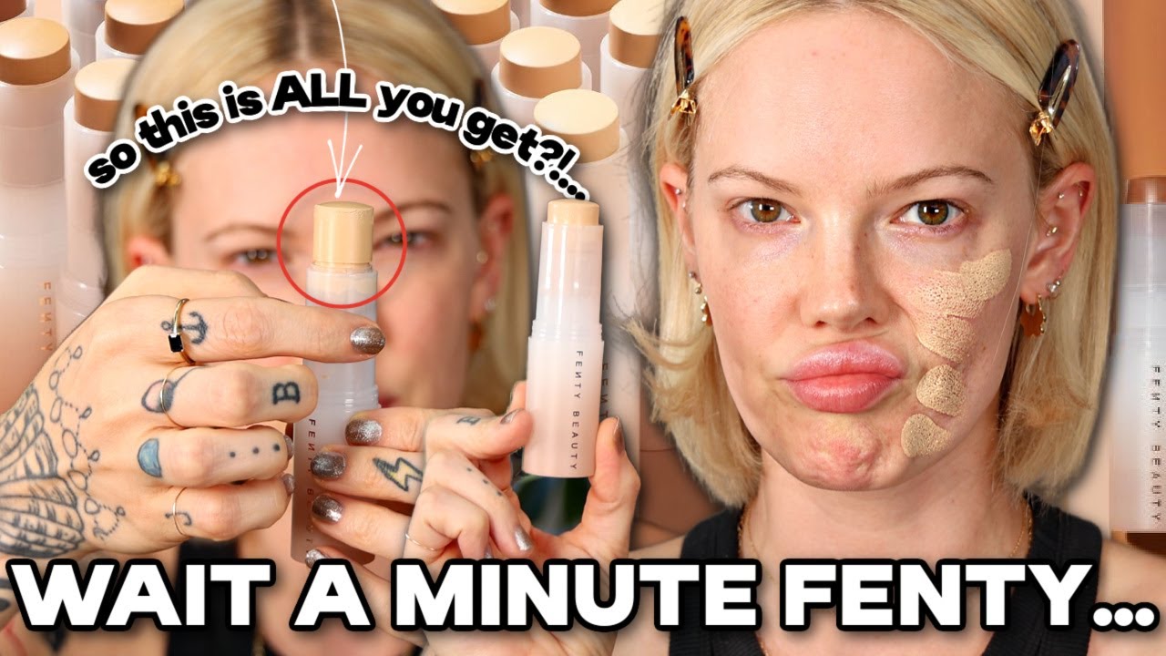 *watch until the end* NEW FENTY EAZE DROP BLUR & SMOOTH TINT STICK REVIEW and WEAR TEST