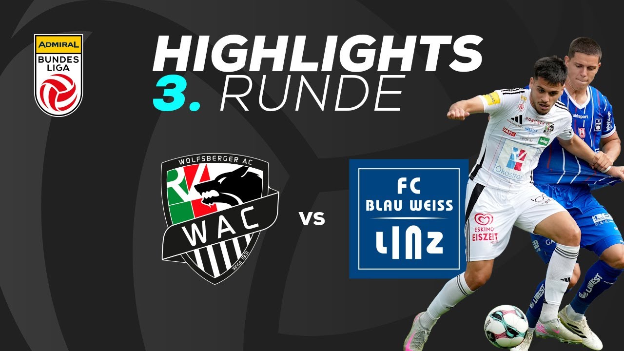 RZ Pellets WAC - FC Blau-Wei&szlig; Linz 3. Runde ADMIRAL Bundesliga 2025/26