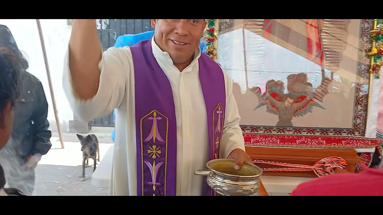 Llegando ala parroquia de San Bartolo Morelos Estado de México. Recibimiento por el Párroco 