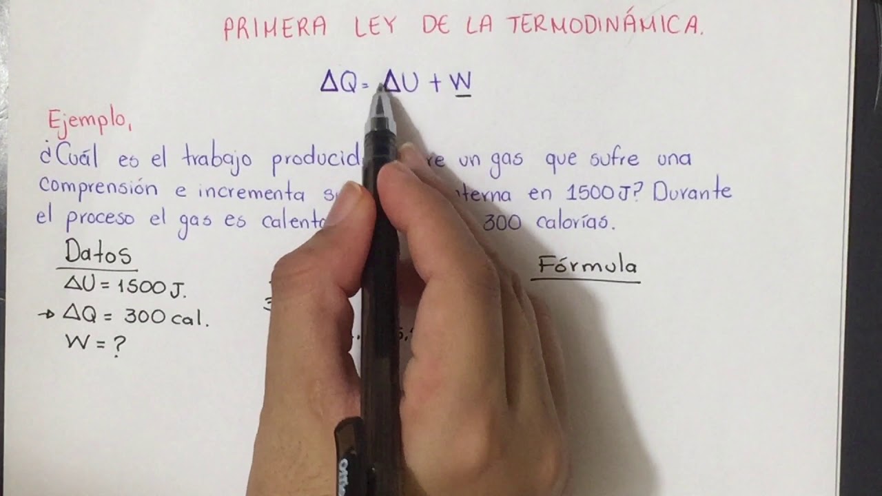 Primera Ley de la Termodinámica. Ejemplo