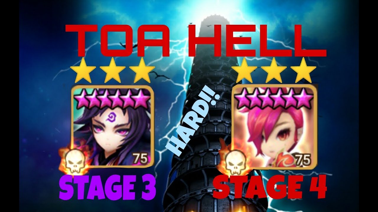 TOA Hell Stage 3 & 4 Mookwol & astar -maret -Summoners War