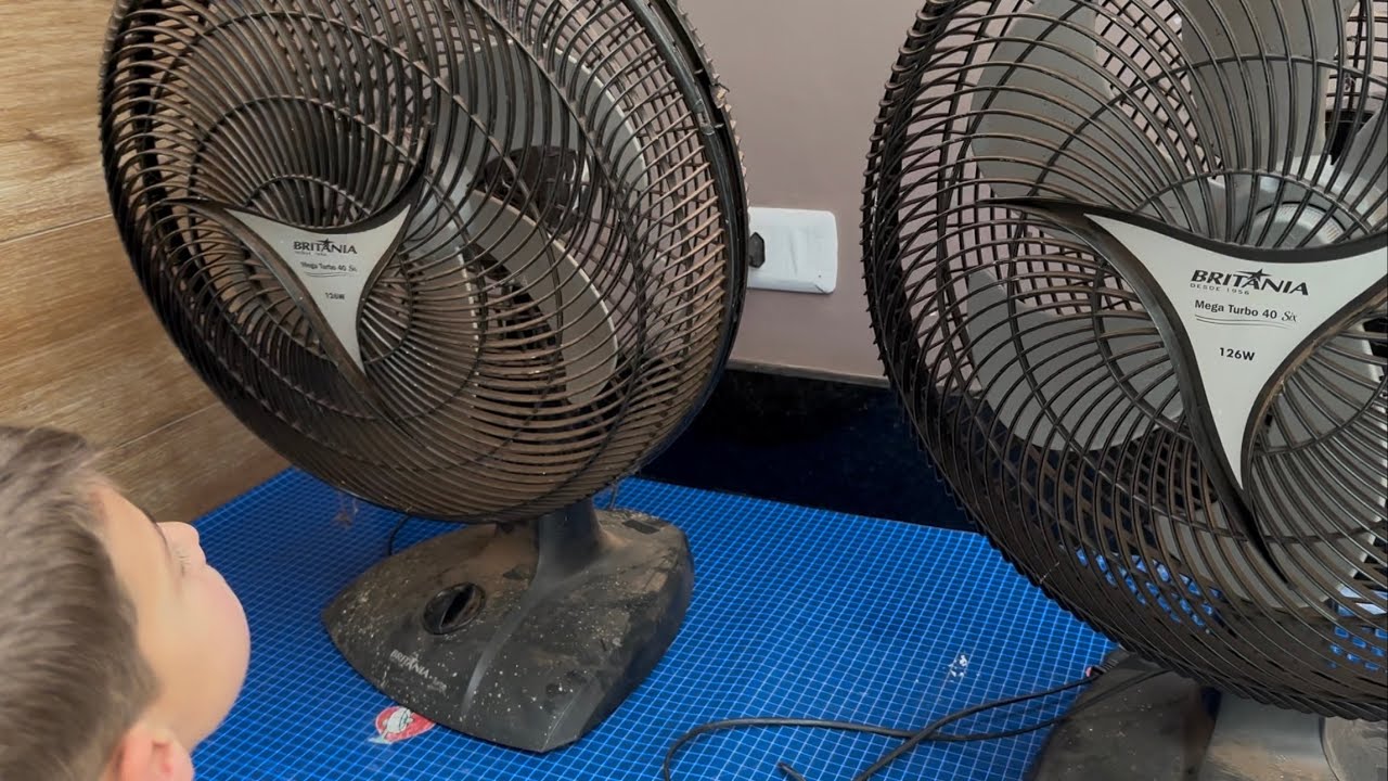 Tive que TROCAR o MOTOR de um dos VENTILADORES GÊMEOS que compramos no bazar beneficente 