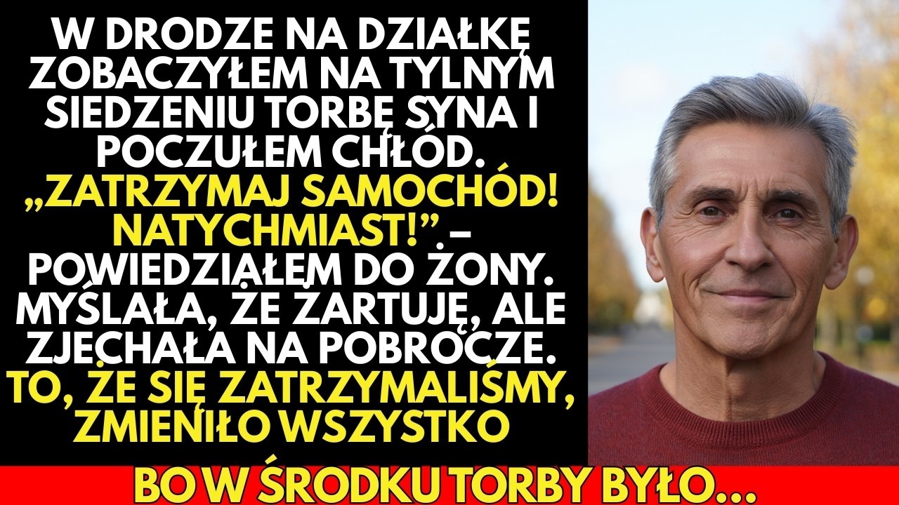 Krzyknąłem  „HAMUJ!”  To, co znalazłem w torbie syna w bagażniku, sprawiło, że ZAMARŁEM