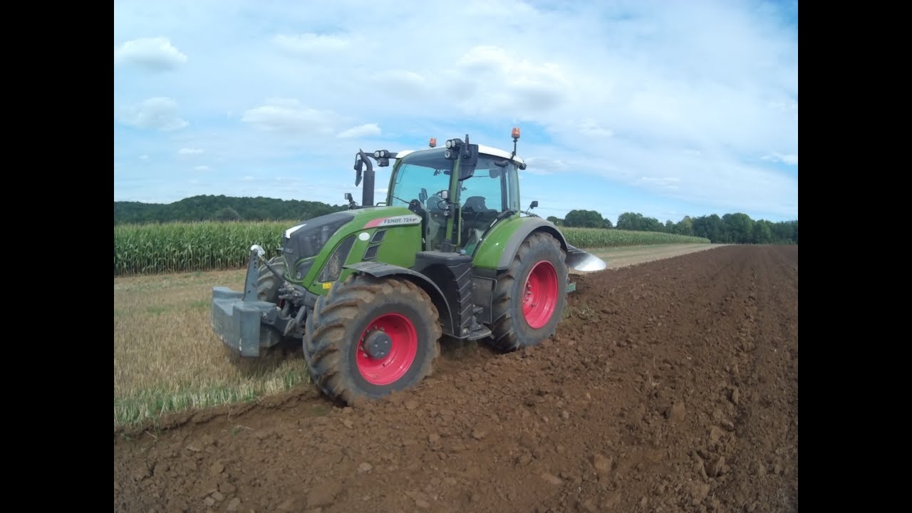 Labour fendt 724 + charrue kverneland 6 corps