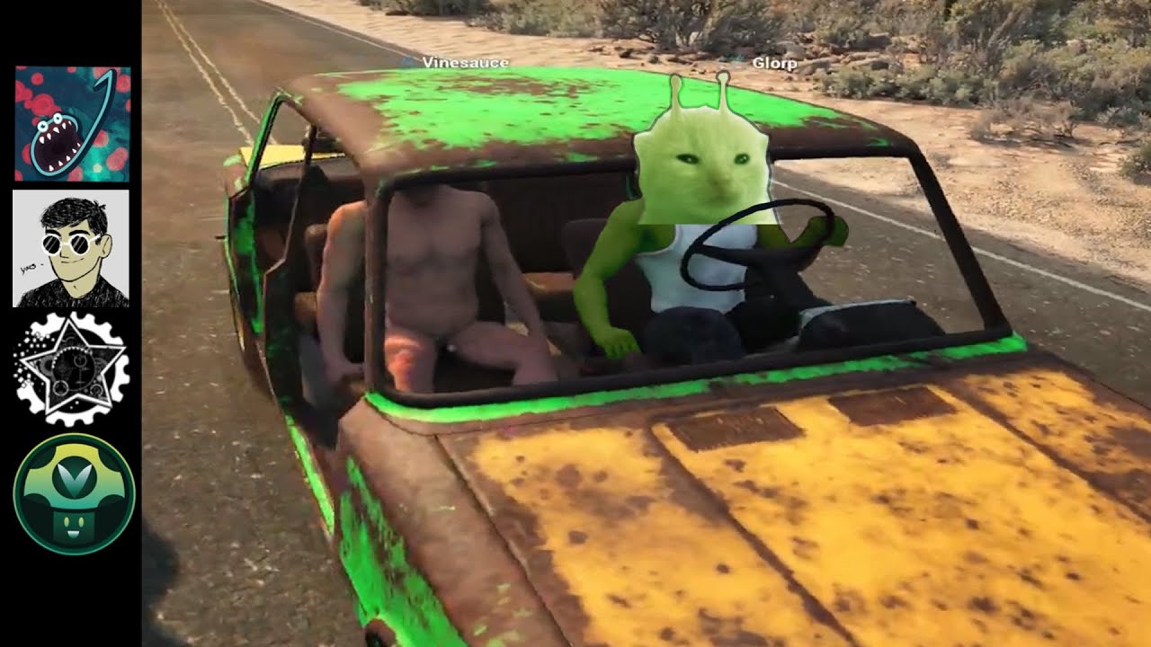 Pissing the car with Jerma, Ster, Vinny, Poke (Drive Horizons stream edit)