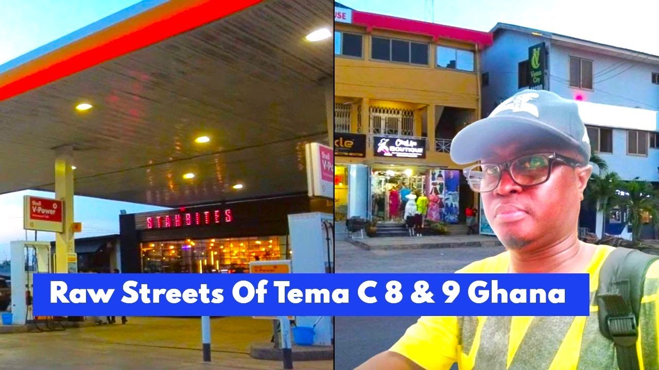 This is Ghana's ,Tema Community 8 & 9 Raw Street view #ghanavlog #accra
