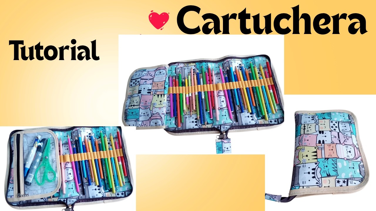 DIY-COMO HACER UNA CARTUCHERA CON BOLSILLO INTERNO/Tutorial de cartuchera escolar 