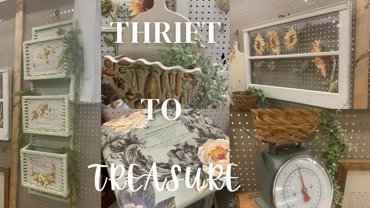 5 EASY Thrift to Treasure/ Resale Upcycled Home Decor