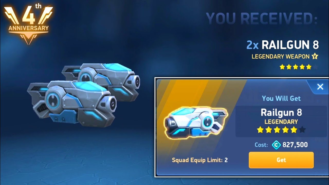 Finally Railgun 8 Unlock | Shadow and Railgun 8 - Mech Arena