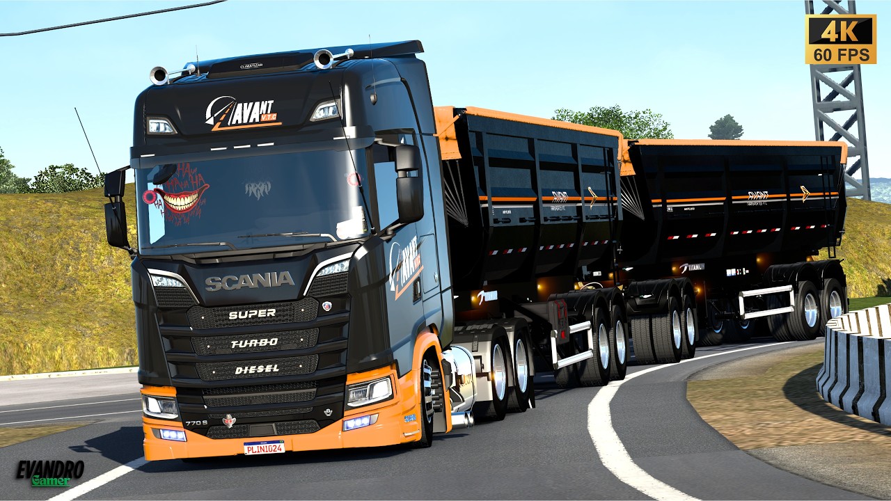 Mod Gráfico Definitivo Scania 770 V8 na Pressão Transporte Avant (63 t) Caçãmba NOMA Ets2 V1.58